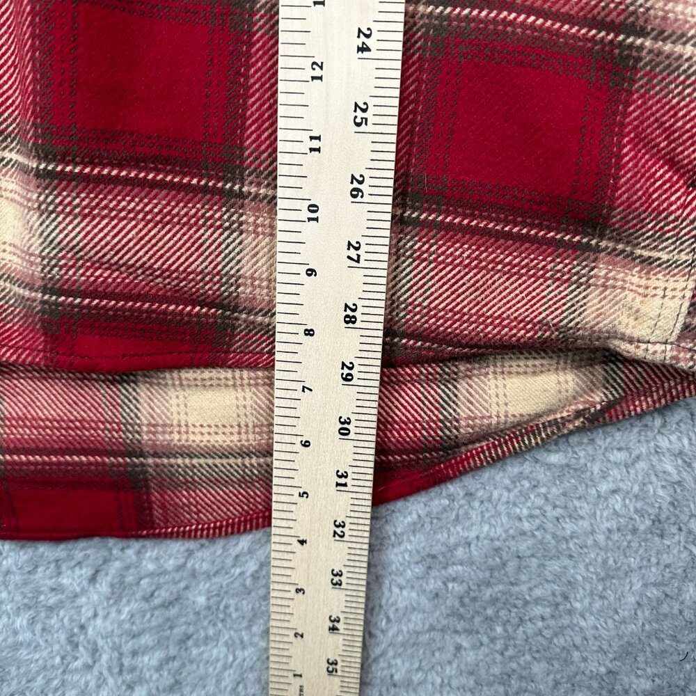 Orvis Big Bear Heavyweight Double Brushed Flannel Button Down Shirt Hand Warmer - Picture 13 of 15